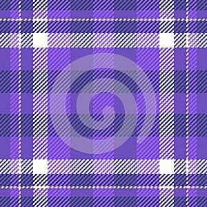 Clan plaid fabric textile, length seamless tartan vector. Rag background pattern texture check in indigo and violet colors photo