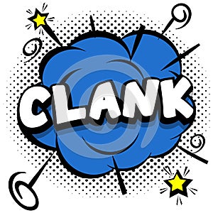 clank Comic bright template with speech bubbles on colorful frames