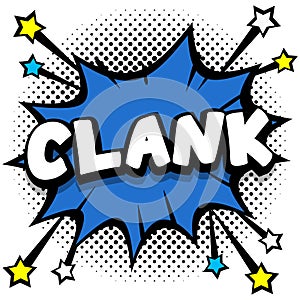 clank Pop art comic speech bubbles book sound effects