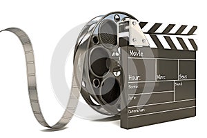 Clap Board with Film Reel