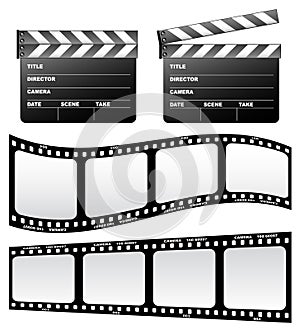 Clapboard and film photo
