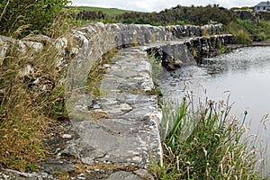 Clapper Bridge over Carrownisky River Ireland County Mayo Killeen Bunlahinch photo