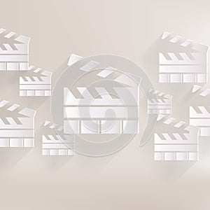 Clapperboard icon. Film , cinema, movie symbol