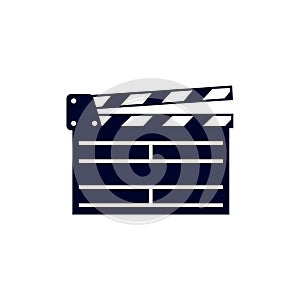 Clapperboard icon Logo vector template, Creative Movie logo concept, Icon symbol, Illustration