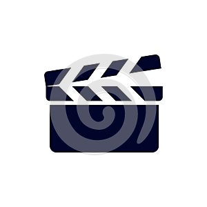 Clapperboard icon Logo vector template, Creative Movie logo concept, Icon symbol, Illustration