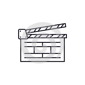 Clapperboard icon Logo vector template, Creative Movie logo concept, Icon symbol, Illustration