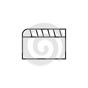 Clapperboard sign icon. Element of image sign for mobile concept and web apps illustration. Thin line icon for website design and