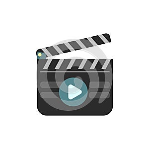 Clapperboard vector illustration isolated on white background