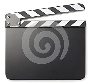 Clapperboard on white background