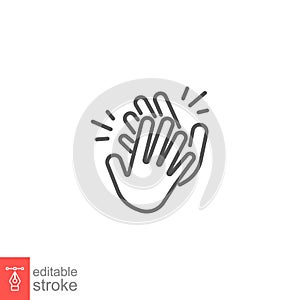 Clapping hand icon. Clap your hands. Hand clap for applause gesture logo