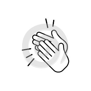 Clapping hand icon vector design trendy