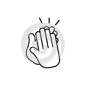 Clapping hand icon vector design trendy