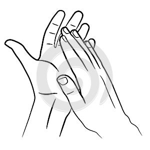 Clapping hands vector illustration by crafteroks