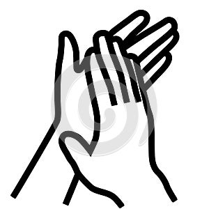 Clapping hands vector illustration by crafteroks