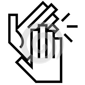 Clapping hands vector illustration by crafteroks
