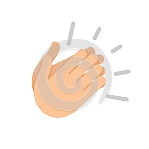 Clapping hands vector flat icon illustration