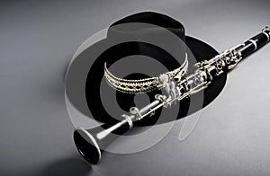 Clarinet and Black Jazz Hat