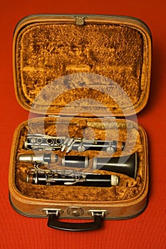 Clarinet in case