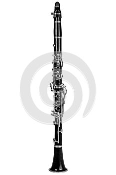 Clarinet isolated over white