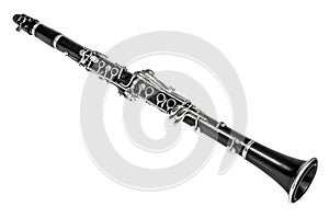 Clarinet isolated over white