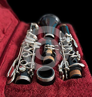 Clarinet in its case