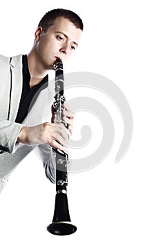 Clarinet player classical musician playing