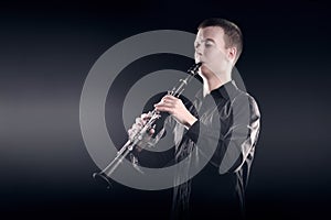 Clarinet player classical musicians. Clarinetist playing woodwind