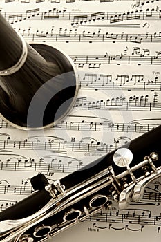 Clarinet and sheet music