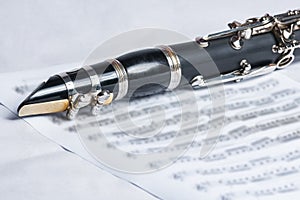 clarinet on a white background