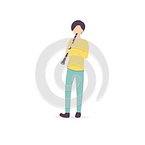 Clarinet man character musician photo