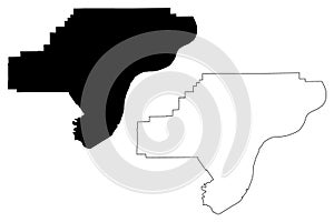 Clark County, Indiana U.S. county, United States of America, USA, U.S., US map vector illustration, scribble sketch Clark map