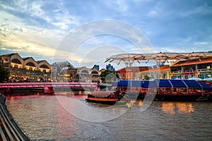 Clarke Quay in downtown Singapore photo