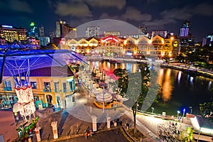 Clarke Quay Night at Singapore