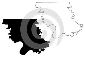 Clarksville City, Tennessee United States cities, United States of America, usa city map vector illustration, scribble sketch