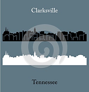 Clarksville, Tennessee ( United States of America ) city silhouette