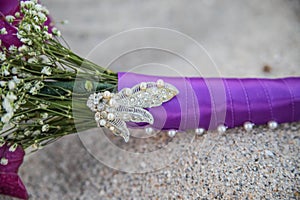 Clasp on flower bouquet photo