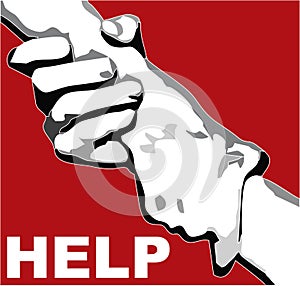 CLASPED HAND FOR HELP