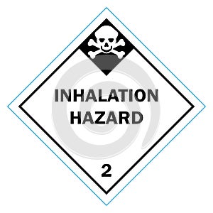 Class 2 symbol, inhalation hazard. vector illustration.