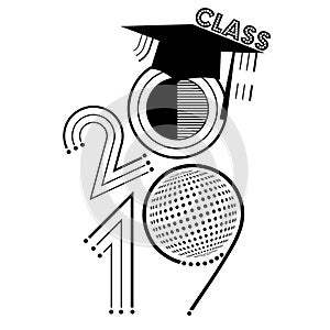 Class of 2019 in black and white