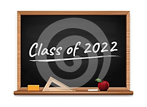 Class 2019. Inscription in chalk on a blackboard