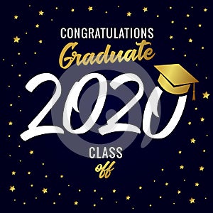 Class of 2020 year graduation banner