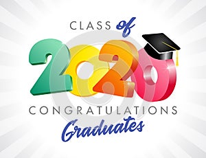 Class of 2020 year graduation logo
