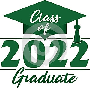 Class of 2022 Graduate Green Graphic