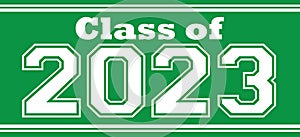 Class of 2023 Banner with Green Background