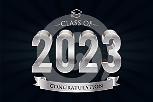 Class of 2023 congratulation 3d lettering