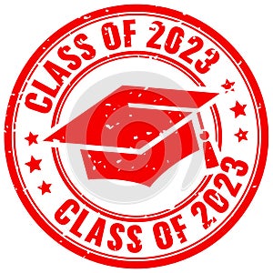 Class of 2023 graduation rubber stamp