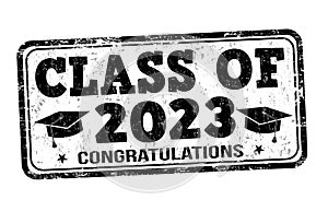 Class of 2023 grunge rubber stamp