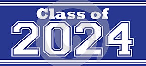 Class of 2024 Banner with Blue Background