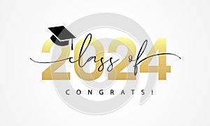 Class of 2024, Congrats! Lettering logo design