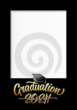 Class of 2024, Graduation photo frame format A4